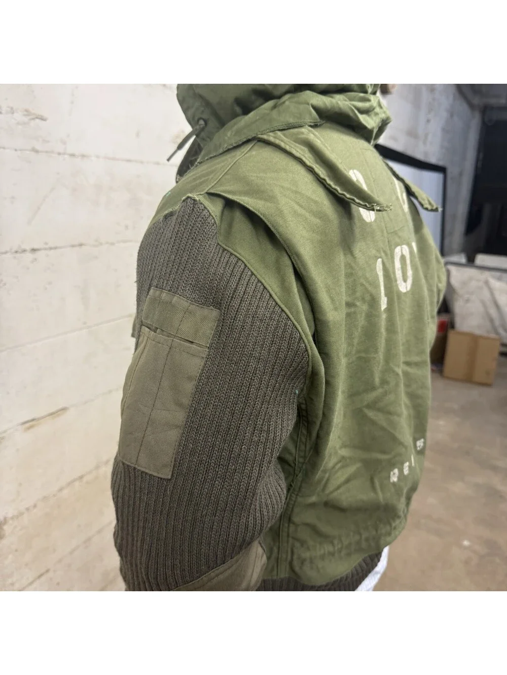VTG OG107 Jacket Size L Knit Green Gorpcore Distressed 1972